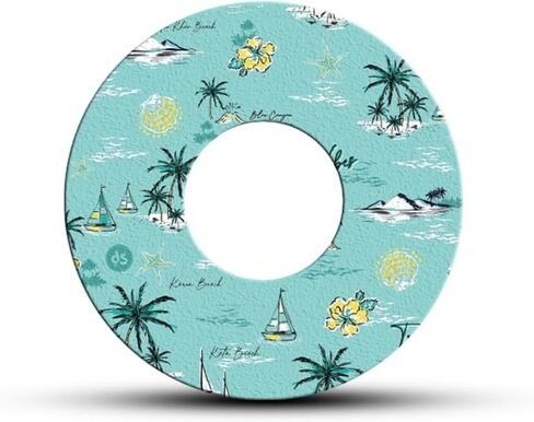 Ocean - Adhesive Patch for Libre 2 Sensor, Watertight, Freestyle Libre Transmitter, Peel Resistant, Hypoallergenic, freestyle libre 2 sensor Cartoons Pack of 5(freestyle libre) Blue in Saudi Arabia