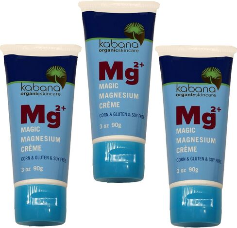 Magic Magnesium Cream | Pain Management | Muscle Relaxation | Soy & Corn & Gluten & Fragrance Free | Organic Ingredients | Mg | 9 Ounces as 3x3 Ounce Tubes in Saudi Arabia