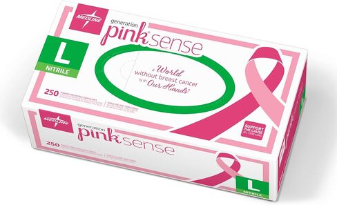 Medline Generation Pink Sense Nitrile Exam Gloves, 230 Count, X-Large, Powder Free, Disposable, Not Made with Natural Rubber Latex, Multipurpose, Support Breast Cancer with Every Glove in Saudi Arabia