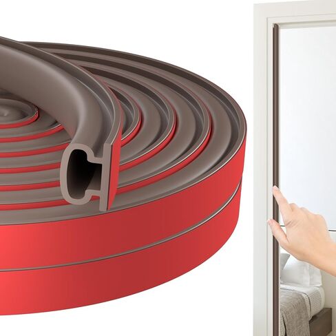Weather Stripping Door Seal Strip, Door Weather Stripping for Door Frame, Soundproofing Rubber Door Insulation Strip, 33Ft Self-Adhesive Weatherstripping for Doors & Windows (Black)… in Kuwait