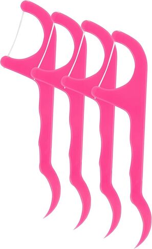 Mint Dental Floss Picks - Easy Reach Back Teeth | Tooth Flossers |Pink, Mint Flavored, 70 ct, w/Travel Case in Saudi Arabia