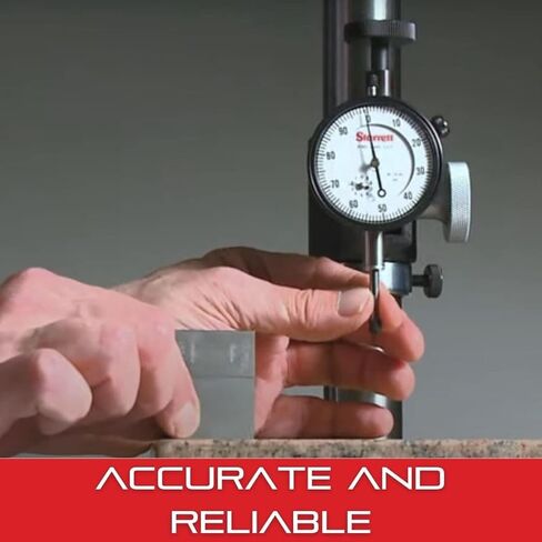 مؤشر قرص المكبس الخلفي العالمي من Starrett مع SLC - قطر عرقوب 1/4 بوصة، نطاق 200 بوصة، تدرج 001 بوصة، قراءة قرص 0-100 - 196B1 W/SLC in Saudi Arabia