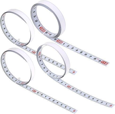 4 Packs Self-Adhesive Tape Measure, Stainless Steel Workbench Ruler Measuring Tape, 1m Metric Scale Backed Stick Tape Measure for Work Woodworking Tailor Saw Drafting Table, 39 Inches in Saudi Arabia