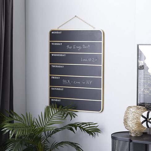 Deco 79 Wood Sign Calendar Wall Decor, 24" x 1" x 32", Black in Saudi Arabia