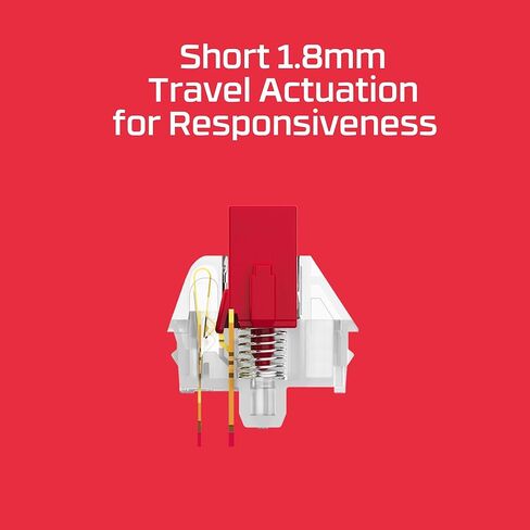 مفاتيح HyperX الخطية - كمبيوتر شخصي، 5 سنون، مشحمة مسبقًا، ساق نصف جدار، تشغيل سفر 1.8 مم in Kuwait