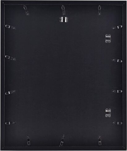 إطار صورة مقاس 20x24 باللون الأسود مع زجاج شبكي مصقول - تنسيقات أفقية ورأسية مع أدوات تعليق متضمنة - 5 مجموعات. in Kuwait