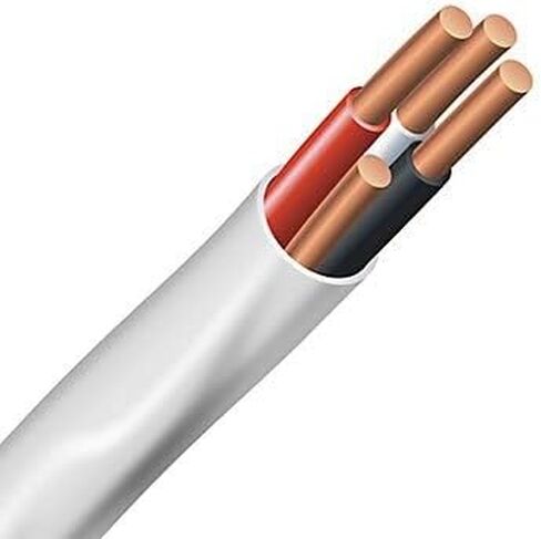 6/3 NM-B, Non-Metallic, Sheathed Cable, Residential Indoor Wire, Equivalent to Romex (100ft Cut) in Saudi Arabia