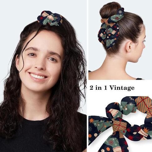 Women’s Working Cap with Button and Ribbon Tie, Long Hair with Hair Band Christmas Reindeer Wear Scarf Pin in Saudi Arabia