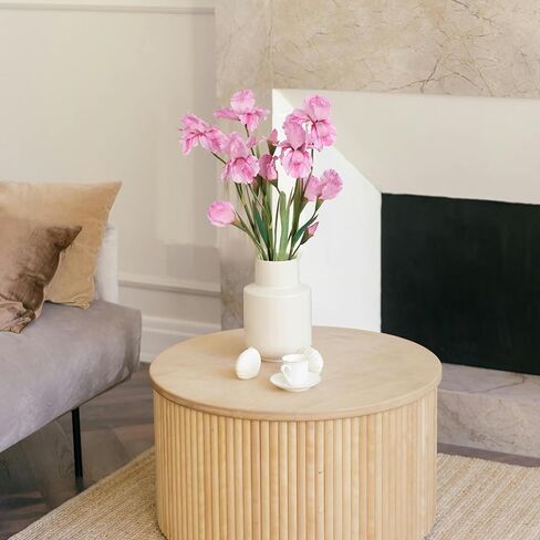 IPOPU Iris Flowers Artificial,5PCS Purple Iris Artificial Silk Flowers 31.1" Fake Flowers Long Stem Flowers for Wedding Office Home Decor(Purple) in Kuwait