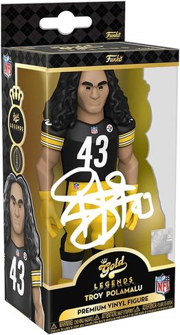 Troy Polamalu Gold 5 Inch Facsimile Signed Reprint Laser Autographed Funko POP! Football: PIttsburgh Steelers Figurine in Saudi Arabia