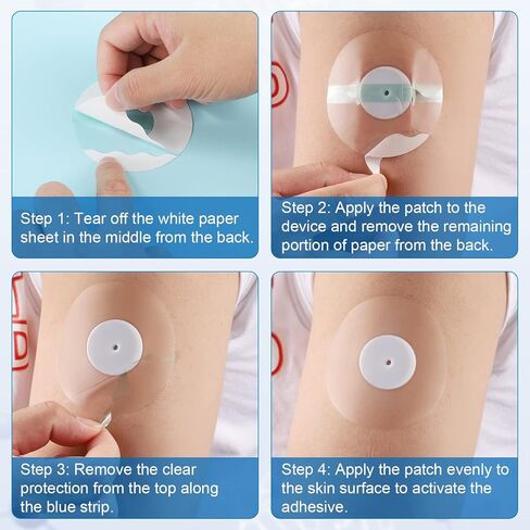 20pcs Sensor Covers, Waterproof Breathable Sensor Protector Adhesive Patches for Freestyle Libre 2/3 Sensor for Swimming Showering (Clear) in Saudi Arabia