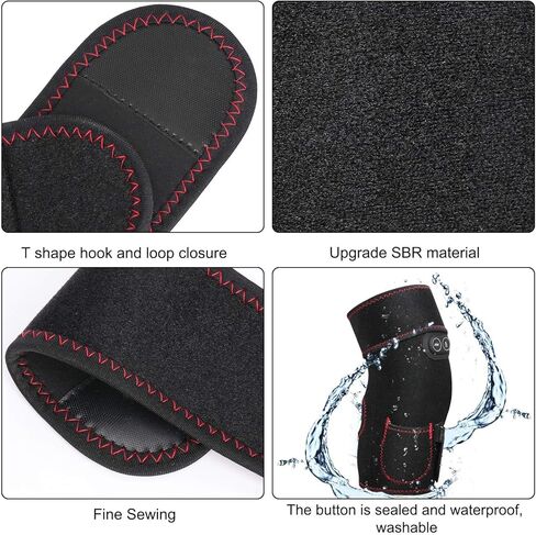 Knee Massager with Heat & Vibration, Knee Braces for Knee Pain Relief, Heating Pad for Arthritis, and Circulation Heated Knee Brace Wrap for Injury and Joint Recovery (No Battery) in Kuwait