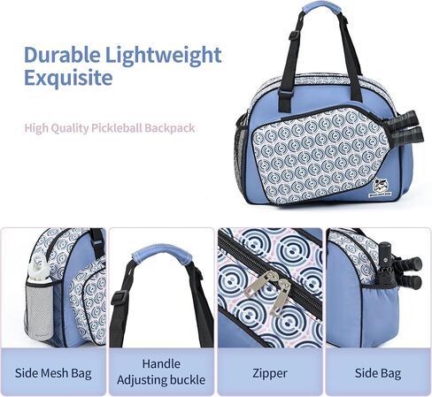 Pickleball Bags, Premium PickleBall Tote Bag for Girls, Women’s Hand/Shoulder Gym Bag w Water Bottle Holder, with Pickleball Racquet/Paddle Holder in Saudi Arabia