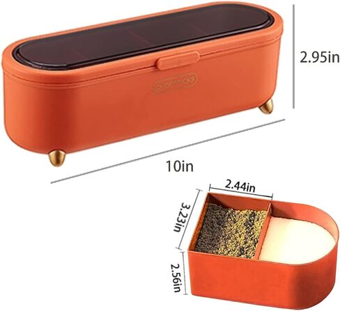 Kitchen Nordic Condiment Container, 4-Compartment Seasoning Jar Storage Container, Contains 4 Tablespoons. These Spice Jars are Used to Store Spices, Seasonings, Sugar, Salt and Pepper in Saudi Arabia