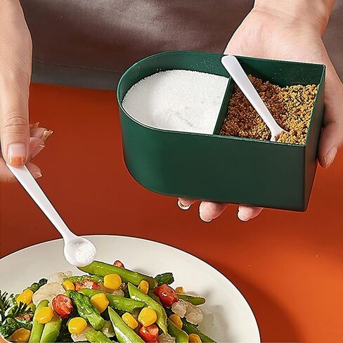 Kitchen Nordic Condiment Container, 4-Compartment Seasoning Jar Storage Container, Contains 4 Tablespoons. These Spice Jars are Used to Store Spices, Seasonings, Sugar, Salt and Pepper in Saudi Arabia