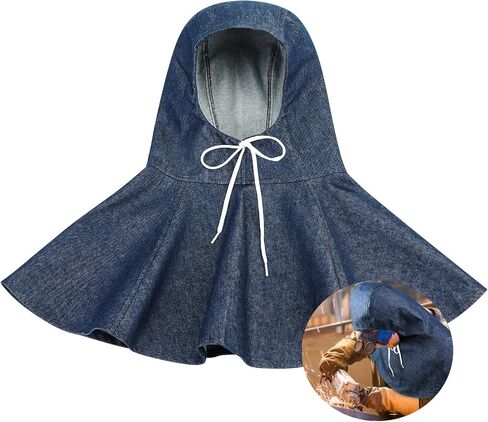 FR Welding-Hood-Ultimate Soft Head Protection for Welders with Welding-Helmet, Pipeliner & Leather Welding Hood, Welding Neck Protector, Welding Hood Accessories Blue in Saudi Arabia