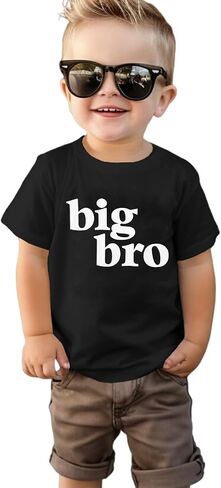 SOFEON Big Brother Shirt for Toddler Baby Boy Promoted to Big Bro Announcement T-Shirt Kids Summer Short Sleeve Tees Top in Saudi Arabia