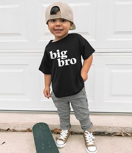 SOFEON Big Brother Shirt for Toddler Baby Boy Promoted to Big Bro Announcement T-Shirt Kids Summer Short Sleeve Tees Top in Saudi Arabia
