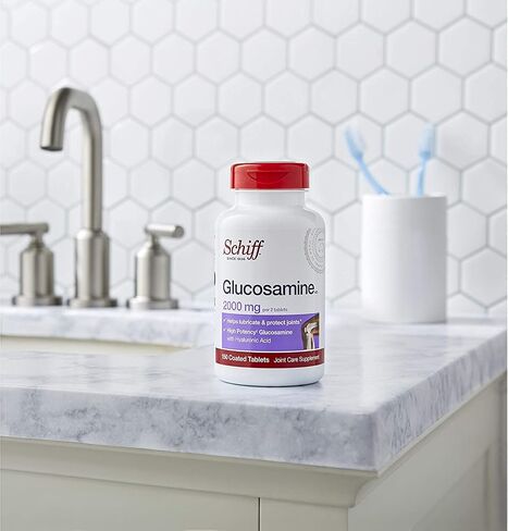 Schiff Glucosamine with Hyaluronic Acid, 2000mg Glucosamine, Joint Care Supplement Helps Lubricate & Protect Joints*, 150 Count (Pack of 2) in Saudi Arabia