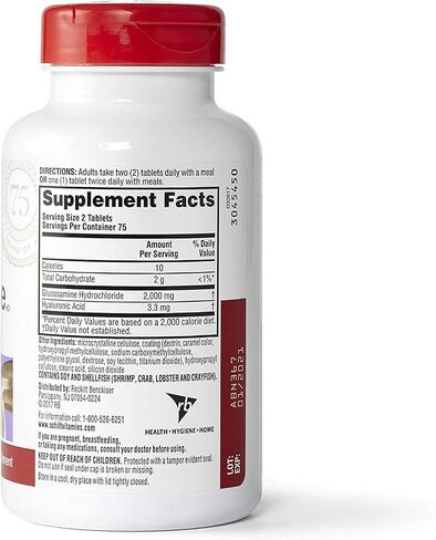 Schiff Glucosamine with Hyaluronic Acid, 2000mg Glucosamine, Joint Care Supplement Helps Lubricate & Protect Joints*, 150 Count (Pack of 2) in Saudi Arabia