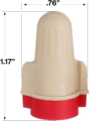 3M Performance Plus Wire Connector, Flexible Steel Spring Connectors, 22-8 AWG, Tan and Red Color (T/R+), Jug of 750, Tan/Red in Saudi Arabia