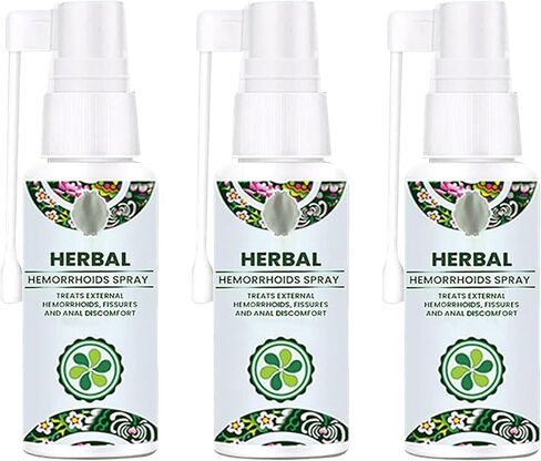 Herbal Hemorrhoids Spray, 3-Pack Hemorrhoids Spray, White in Saudi Arabia