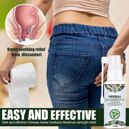 Herbal Hemorrhoids Spray, 3-Pack Hemorrhoids Spray, White in Saudi Arabia