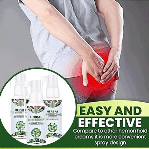 Herbal Hemorrhoids Spray, 3-Pack Hemorrhoids Spray, White in Saudi Arabia
