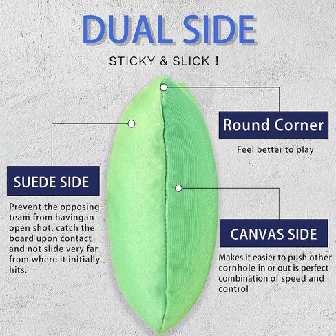 Cornhole Bags, Weather Resistant & Double Sided Slick and Stick Corn Hole Beans Bags Set of 8 Regulation Size with Carry Bag in Saudi Arabia