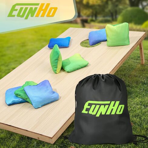 Cornhole Bags, Weather Resistant & Double Sided Slick and Stick Corn Hole Beans Bags Set of 8 Regulation Size with Carry Bag in Saudi Arabia