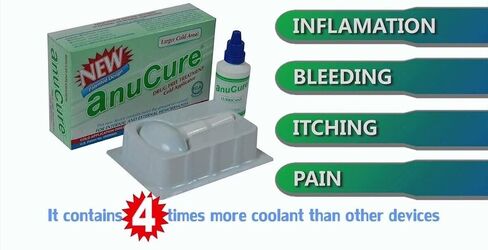 Stops Pain, Inflammation, itching Fast - Best Hemorrhoids Treatment - Reusable and 100% Natural - 4 Times More Coolant Than Other Cryotherapy Devices - Safe for Pregnancy in Saudi Arabia