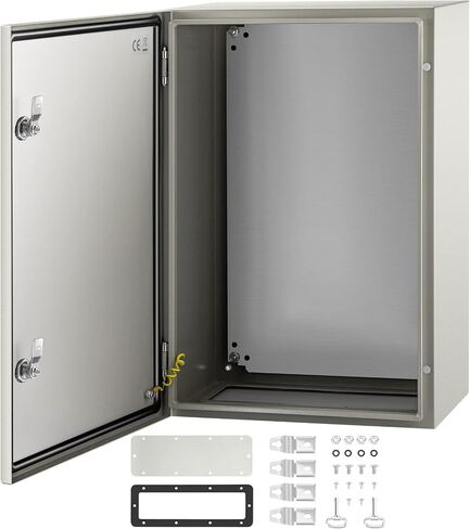VEVOR NEMA Steel Enclosure, 16 x 12 x 8'' NEMA 4X Steel Electrical Box, IP66 Waterproof & Dustproof, Outdoor/Indoor Electrical Junction Box, with Mounting Plate in Saudi Arabia