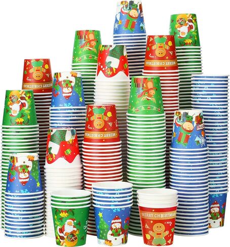 600 Pack 3 oz Small Paper Cups Disposable Animal Bathroom Cups Mini Kids Mouthwash Cups Cold Beverage Drinking Cup for Water Coolers Party Home and Office (Animals Style) in Saudi Arabia