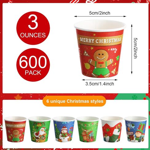 600 Pack 3 oz Small Paper Cups Disposable Animal Bathroom Cups Mini Kids Mouthwash Cups Cold Beverage Drinking Cup for Water Coolers Party Home and Office (Animals Style) in Saudi Arabia