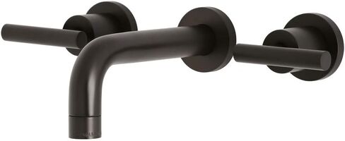 Kingston Brass KS8123CML Manhattan 2-Handle 8 in. Wall Mount Bathroom Faucet, Antique Brass in Saudi Arabia