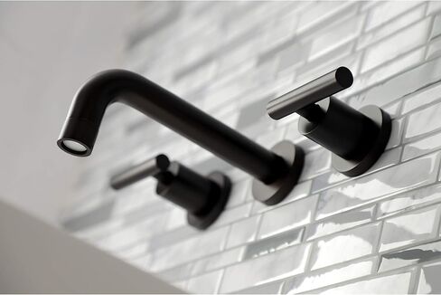 Kingston Brass KS8123CML Manhattan 2-Handle 8 in. Wall Mount Bathroom Faucet, Antique Brass in Saudi Arabia