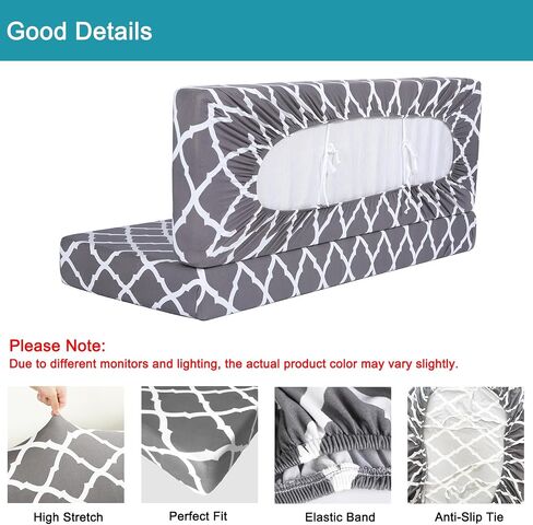 RV Dinette Cushion Covers Set of 2, Printed Camper Cushion Slipcovers, Washable Anti Slip Stretch Fabric (Sage Wild Green) in Saudi Arabia