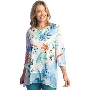 Jess & Jane Women's Sonata Tunic Top with Chiffon Hem