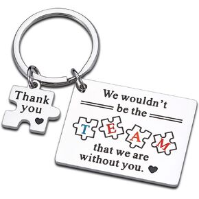 Thank You Keychain Gifts for Coworker Employee Appreciation Gifts for Women Men Christmas Supervisor Leader Mentor Manager Colleagues Leaving Retirement Farewell Going Away Birthday Bulk Gift