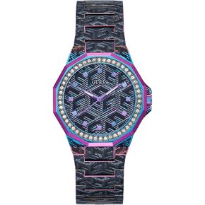 GUESS Women's 38mm Watch - Multi-Color Bracelet Black Dial Iridescent Case
