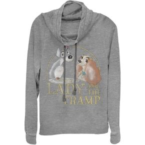 Disney Lady Tramp Spaghetti Women's Cowl Neck Long Sleeve Knit Top