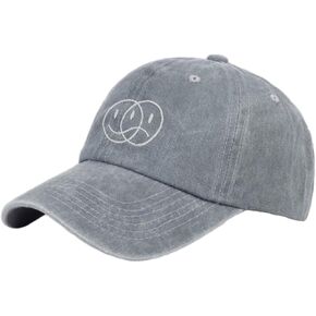 Tuislay Vintage Washed Distressed Baseball Cap Women Cute Embroidered Profile Graphic Dad Hat Adjustable Golf Caps Low Hats