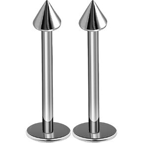 Bodyjewellery 2 قطعة ترصيع التيتانيوم Labret 16 جرام محارة ثقب الشفاه لدغات الأفعى العنكبوت مونرو الزنمة الغضروف اللولب المخروط B2BCI اختيار الحجم in Kuwait