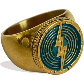 2023 The Flash Season Cosplay Flash Ring Gold Plated 316L Stainless Steel Mens Boys Gift Jewelry Size 7~12# in Kuwait