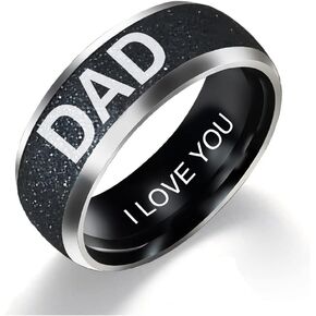 Todenb Mother's Day Gift Stainless Steel Jewelry Family Couple Family Ring for DAD MOM SON DAUGHTER Jewelry Gift
