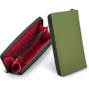 TACTICAL GEEK PC2 EDC Long Wallet, Portable Men's Clutch Bag for Storage Cash and Phone, Durable Large Zippered Purse with Coin Pocket and Card Slots(Black)