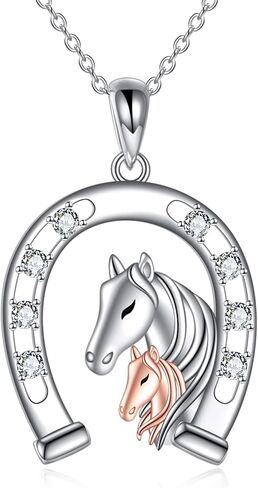 KQF Panda/Horse/Deer/Polar Bear/Owl/Sloth/Hippo/Frog/Sea Lion/Turtle Necklace Sterling Silver Animal Pendant Necklace Jewelry Birthday Gifts for Women Girls in Saudi Arabia