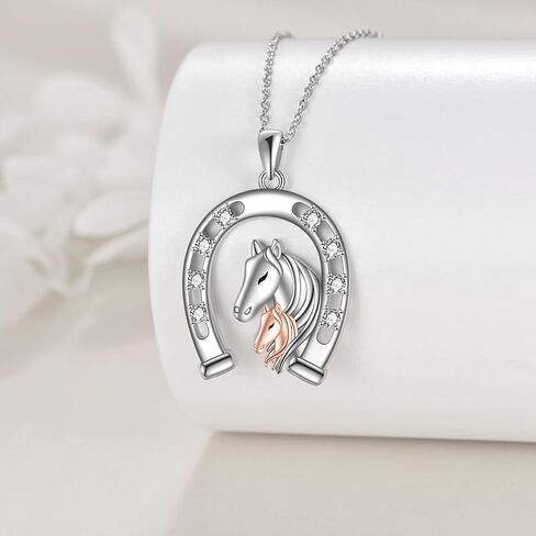 KQF Panda/Horse/Deer/Polar Bear/Owl/Sloth/Hippo/Frog/Sea Lion/Turtle Necklace Sterling Silver Animal Pendant Necklace Jewelry Birthday Gifts for Women Girls in Saudi Arabia