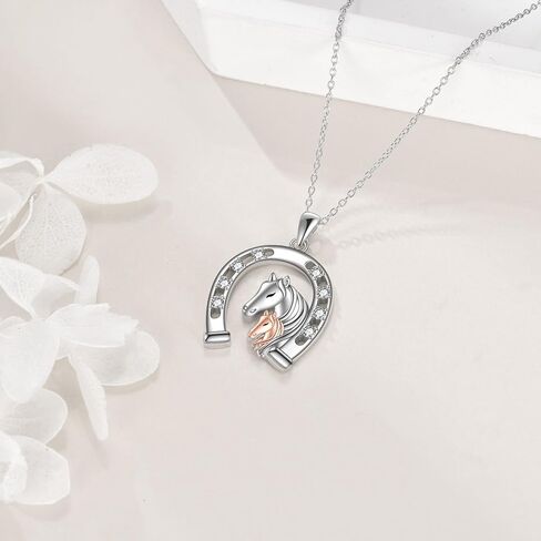 KQF Panda/Horse/Deer/Polar Bear/Owl/Sloth/Hippo/Frog/Sea Lion/Turtle Necklace Sterling Silver Animal Pendant Necklace Jewelry Birthday Gifts for Women Girls in Saudi Arabia