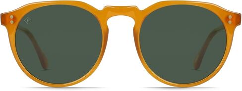 RAEN Ð Remmy Ð Unisex Retro Round Sunglasses UV Protection - Honey/Green Polarized Lens (Size 52 MM) in Saudi Arabia
